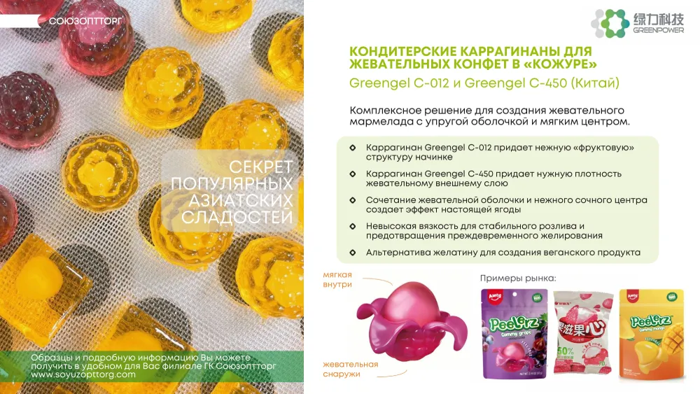 Новые кондитерские каррагинаны