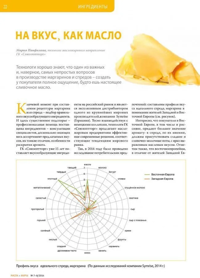 Статья - На вкус, как масло