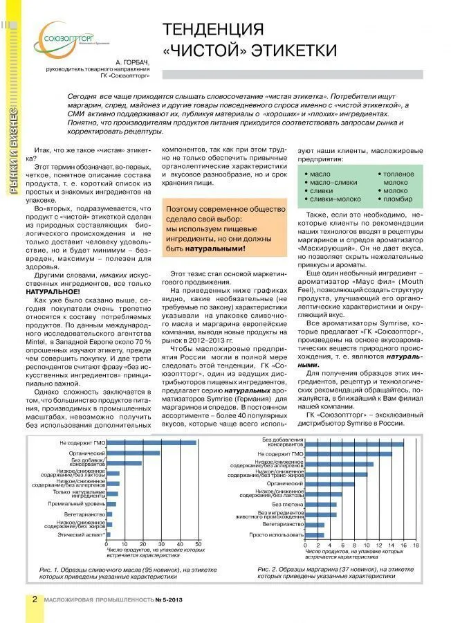 Тенденция "чистой" этикетки