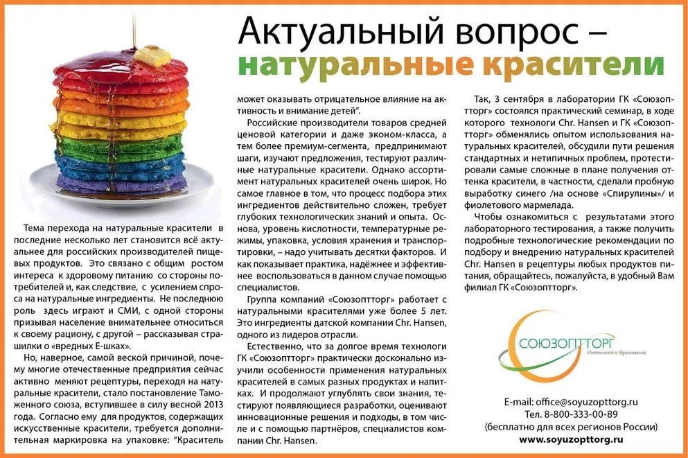 Актуальный вопрос -  НАТУРАЛЬНЫЕ красители